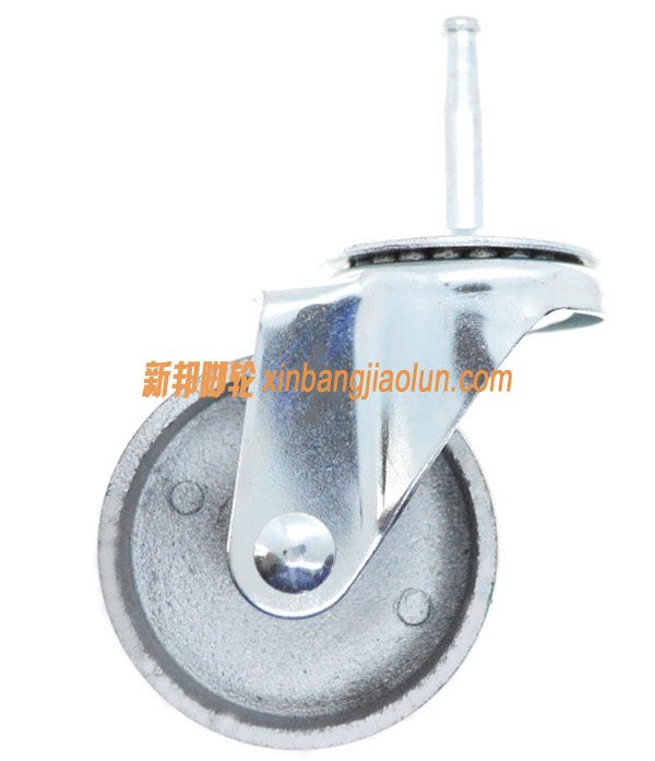 2.5寸丝扣灰色铸铁脚轮